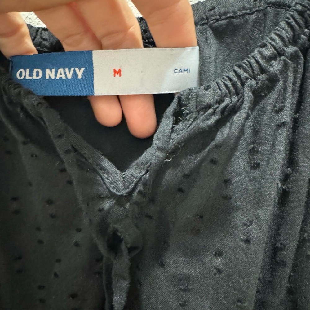Old Navy Black Tiered Cami Dress Size M – Perfect Fall Layering Piece - Picture 3 of 6